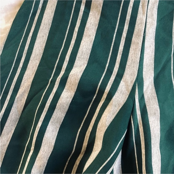 LAPOINTE Green/ Grey Striped High-Rise Wide Leg Pants SZ XS - Picture 6 of 8